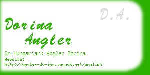 dorina angler business card